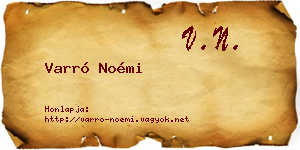 Varró Noémi névjegykártya
